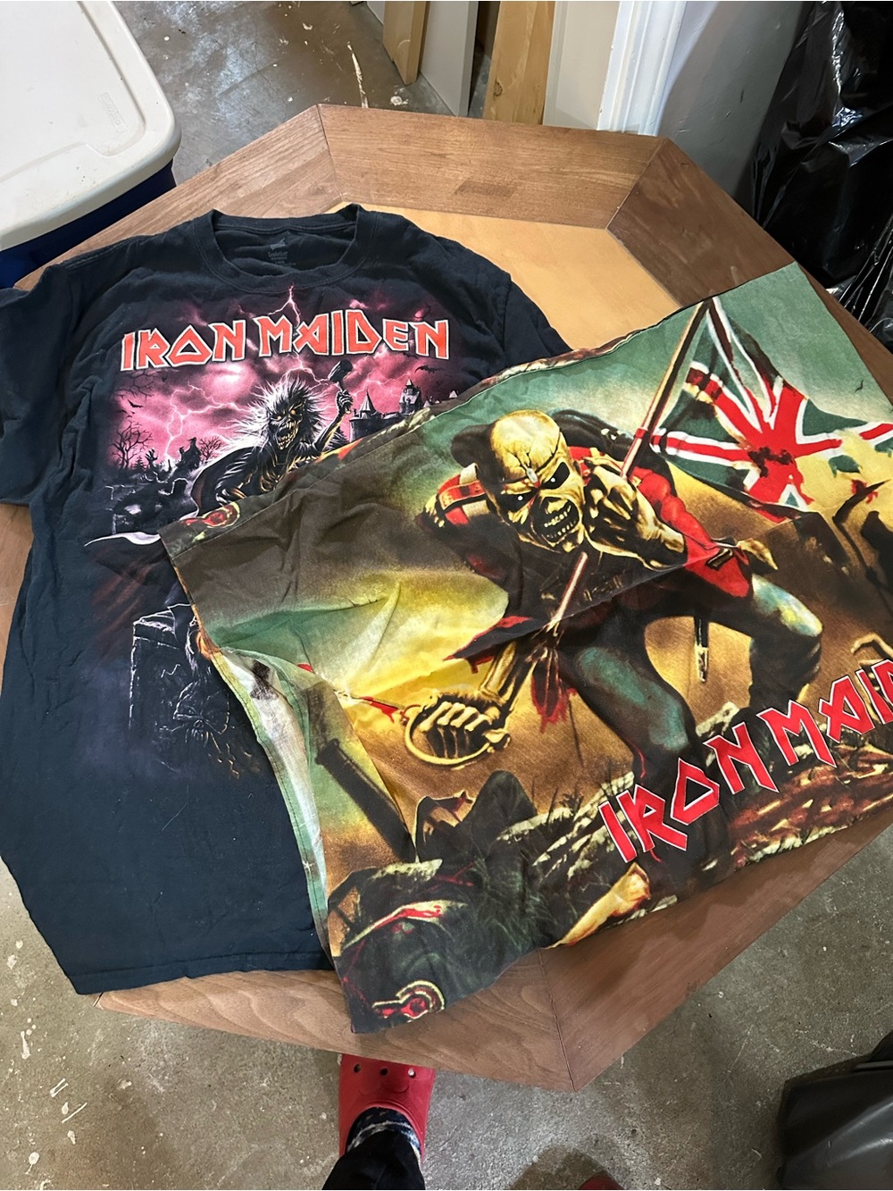 Iron Maiden Black Graphic Short Sleeve Tee and Pillow Case - LOT
